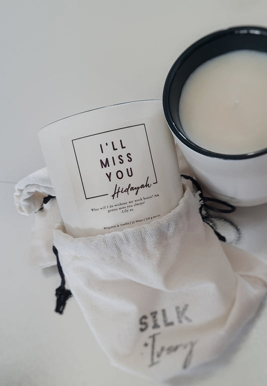 I Miss You Candle Gift, Custom scented candle, Custom name with personal message