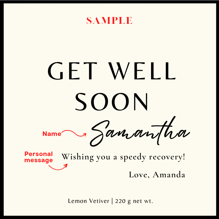 Get Well Soon [Name + Personal message]