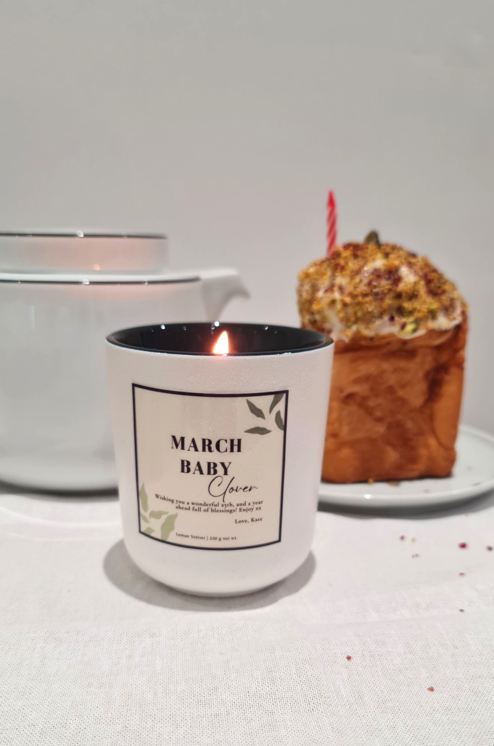 Custom Birthday Month Candle Gift, Custom Name & Personal Message_March