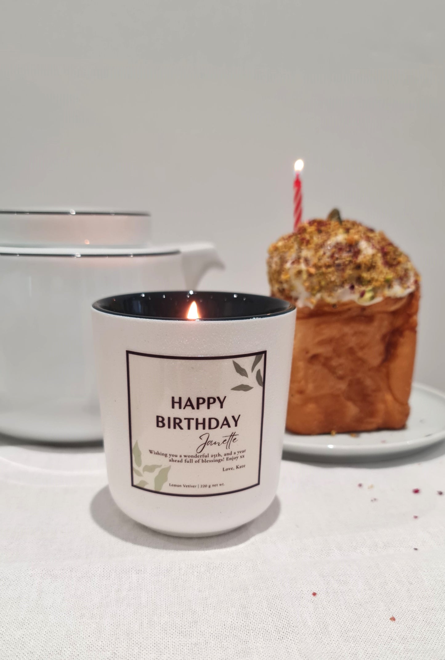 Custom Scented Candle for Birthday gift, Custom name with Personal message, Singapore
