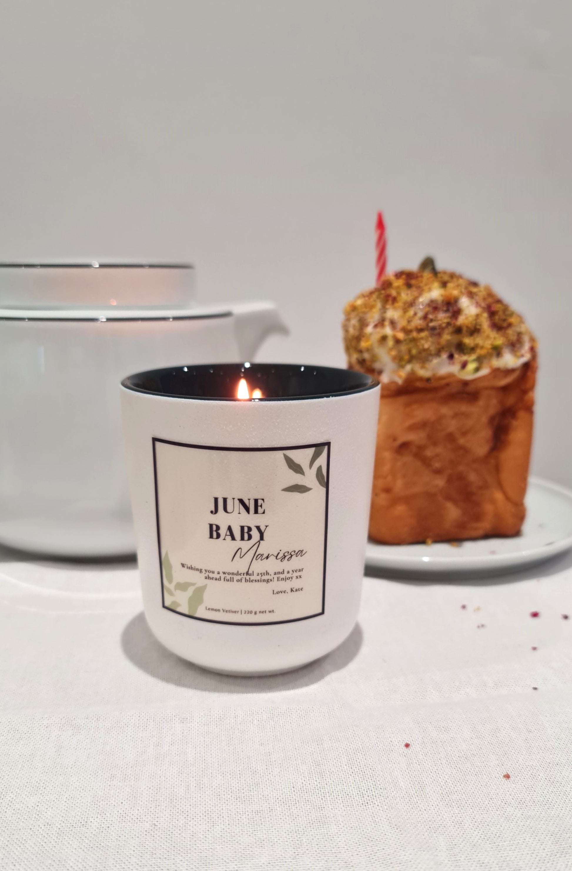 Custom Birthday Month Candle Gift, Custom Name & Personal Message_June