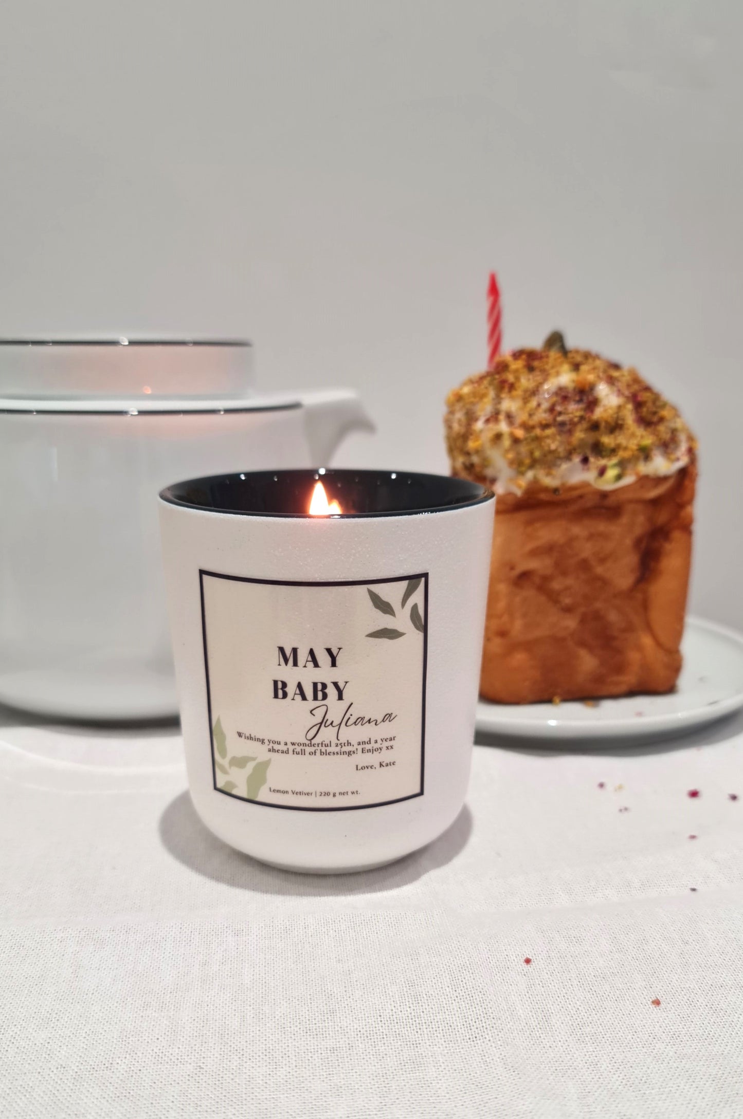 Custom Birthday Month Candle Gift, Custom Name & Personal Message_May