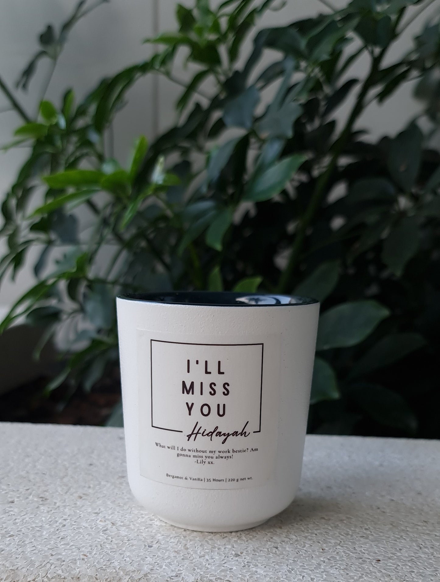 I Miss You Candle Gift, Custom scented candle, Custom name with personal message, Singapore